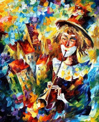 CITY CLOWN  oil painting on canvas