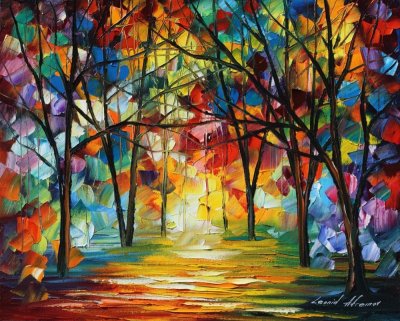 COLORFUL PATH  oil painting on canvas