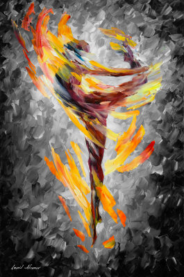 DANCE OF LOVE B&W  oil painting on canvas