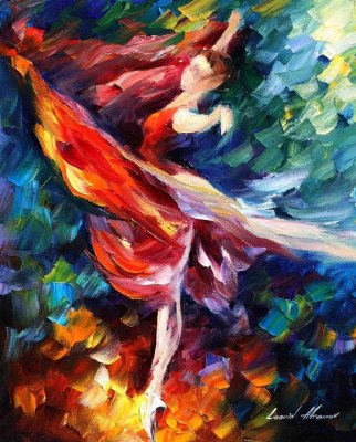 DANCE OF PASSION  PALETTE KNIFE Oil Painting On Canvas By Leonid Afremov