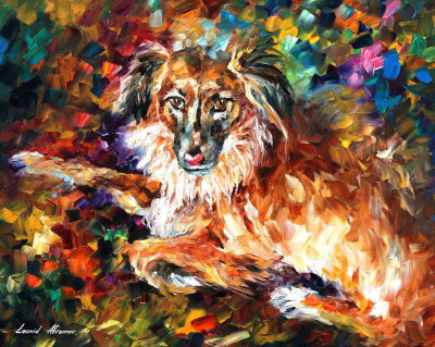DOG  oil painting on canvas
