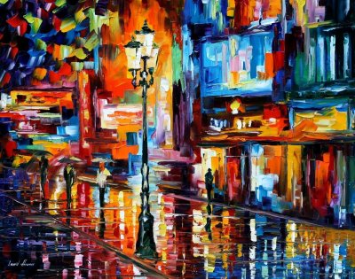 DOWNTOWN LIGHTS  oil painting on canvas