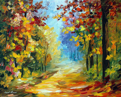 EARLY MORNING IN THE WOODS  oil painting on canvas