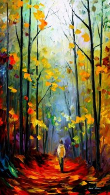 EARLY MORNING MOOD  PALETTE KNIFE Oil Painting On Canvas By Leonid Afremov