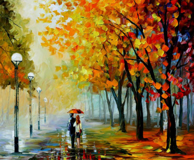 FALL DRIZZLE  oil painting on canvas