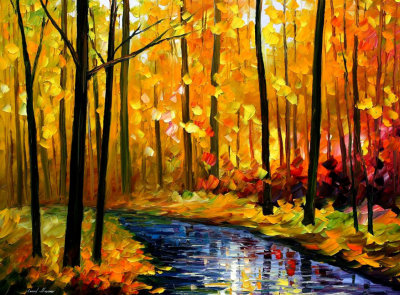 FALL STREAM  oil painting on canvas
