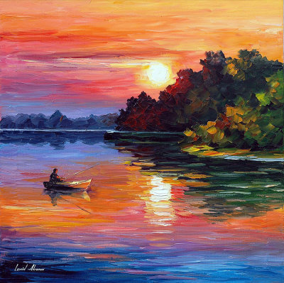 FISHERMAN  oil painting on canvas