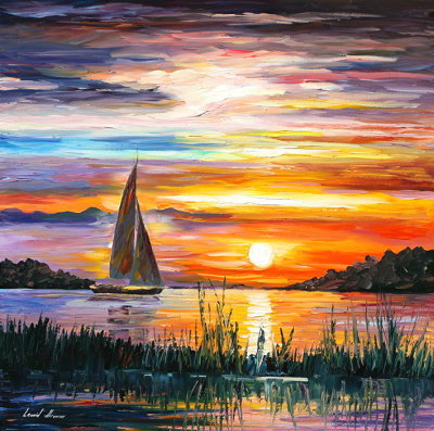 FLORIDA - LAKE OKEECHOBEE  oil painting on canvas