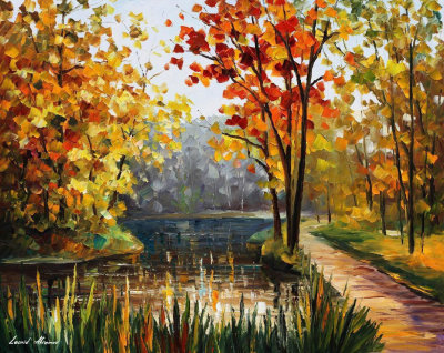 FOREST SPRING STREAM  oil painting on canvas