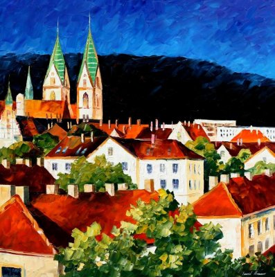 GERMANY FREIBURG  oil painting on canvas