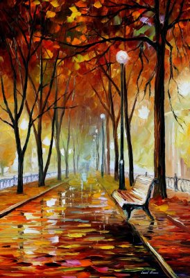 GOLDEN PARK  oil painting on canvas