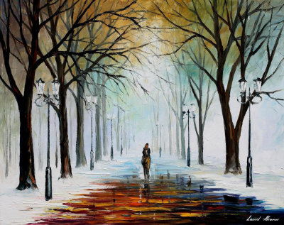 HAPPY WINTER MOOD  oil painting on canvas