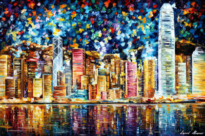 HONG KONG  oil painting on canvas