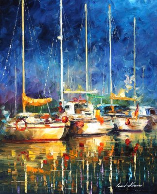 IN THE PORT  oil painting on canvas