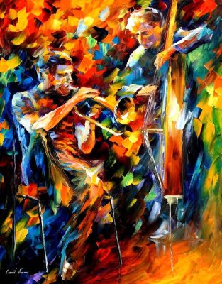 JAZZ DUO  oil painting on canvas