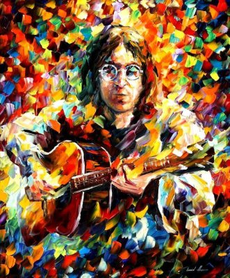 John Lennon  PALETTE KNIFE Oil Painting On Canvas By Leonid Afremov