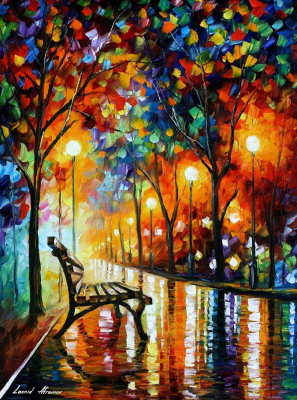 LONELINESS OF AUTUMN  PALETTE KNIFE Oil Painting On Canvas By Leonid Afremov