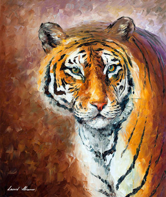 LONELY TIGER  oil painting on canvas