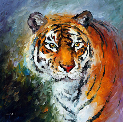 LONLY TIGER  oil painting on canvas