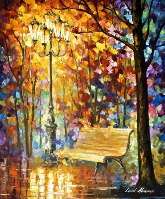 LOST BENCH  oil painting on canvas