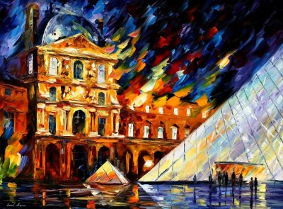 LOUVRE MUSEUM  oil painting on canvas