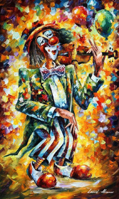 LOVELY CLOWN  oil painting on canvas