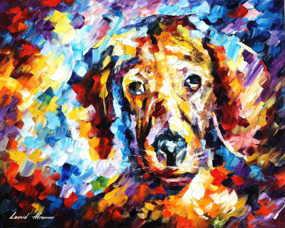 LOVELY DOG  oil painting on canvas