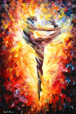 MAGICAL BALLET  PALETTE KNIFE Oil Painting On Canvas By Leonid Afremov