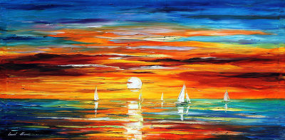 MAGICAL SUNSET  oil painting on canvas