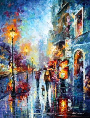 MELODY OF PASSION  PALETTE KNIFE Oil Painting On Canvas By Leonid Afremov