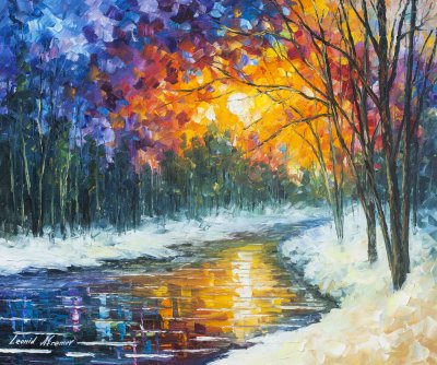MELTING RIVER  oil painting on canvas