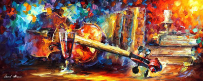 MUSIC  PALETTE KNIFE Oil Painting On Canvas By Leonid Afremov