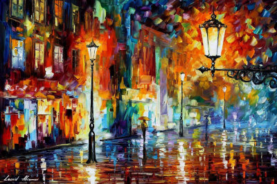 NIGHT LIGHTS  oil painting on canvas