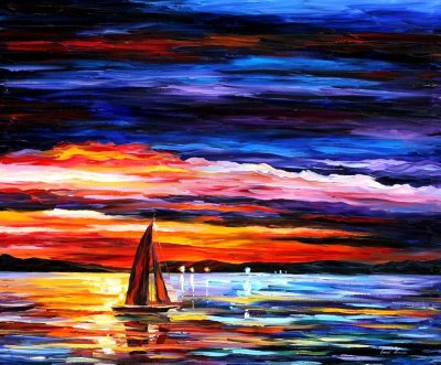 NIGHT SEA  oil painting on canvas