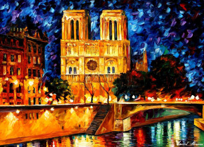 NOTRE DAME DE PARIS 36x48 (90cm x 120cm)  oil painting on canvas