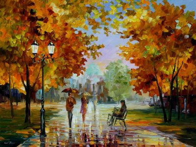 OCTOBER PARK  oil painting on canvas