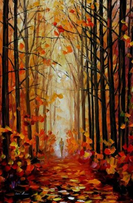 ORANGE PATH  oil painting on canvas