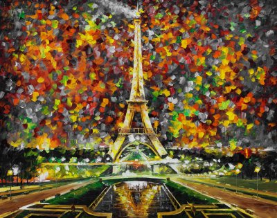 PARIS OF MY DREAMS B&W  oil painting on canvas