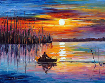 PATIENCE OF THE FISHERMAN  oil painting on canvas