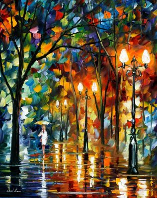 RAIN BEFORE CHRISTMAS  oil painting on canvas