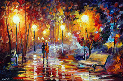 RAIN'S RUSTLE  oil painting on canvas