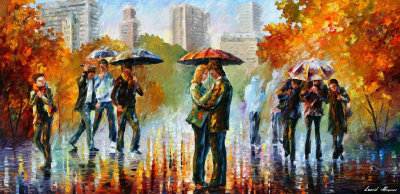 RAINY CENTRAL PARK  oil painting on canvas