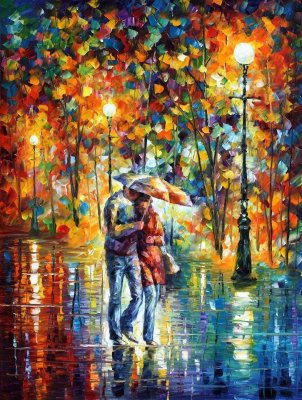 RAINY EVENING  oil painting on canvas