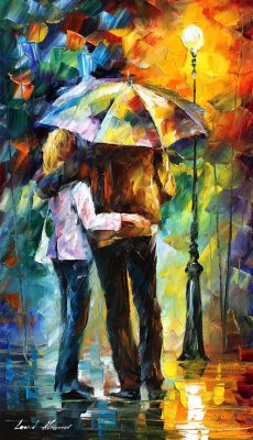 RAINY HUG oil painting on canvas