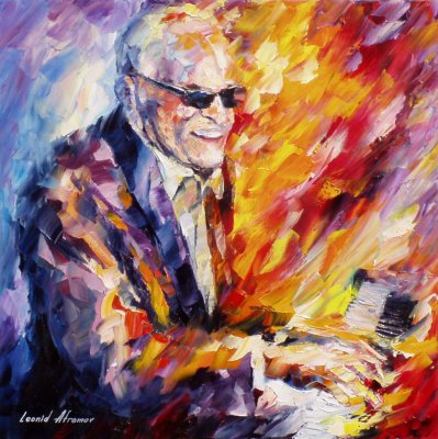 RAY CHARLES  oil painting on canvas