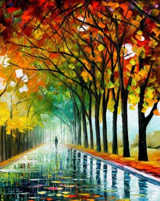 REFLECTIONS OF THE MORNING  PALETTE KNIFE Oil Painting On Canvas By Leonid Afremov