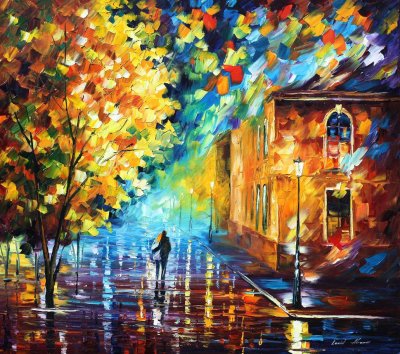 ROMANTIC STROLL  oil painting on canvas