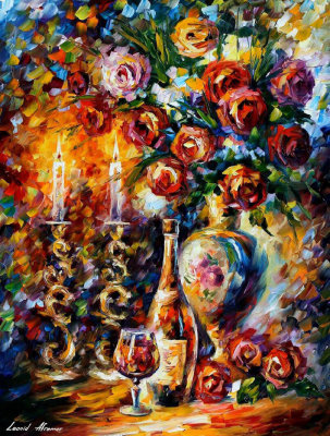 SHABBAT EVENING BLESSINGS  PALETTE KNIFE Oil Painting On Canvas By Leonid Afremov