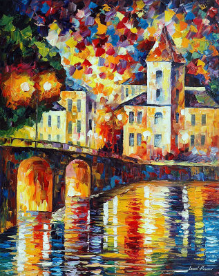 SPANISH TOWN  oil painting on canvas