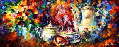 TEA PARTY  Original Oil Painting On Canvas By Leonid Afremov